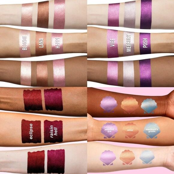 Lime Crime Velvetine Mermaids Grotto Metallic Robin Egg Blue Gold Sheen LIPSTICK - Picture 3 of 7